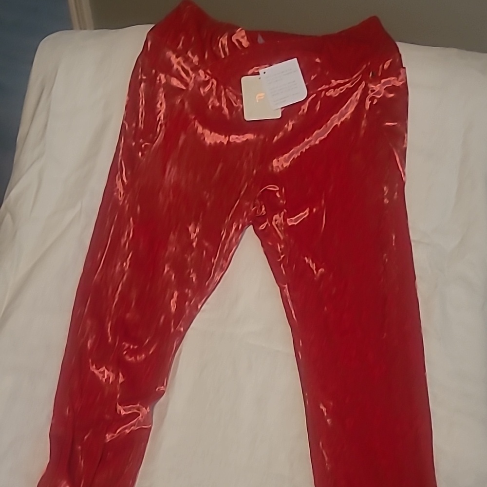 Red Velour FABLETICS LEGGINGS